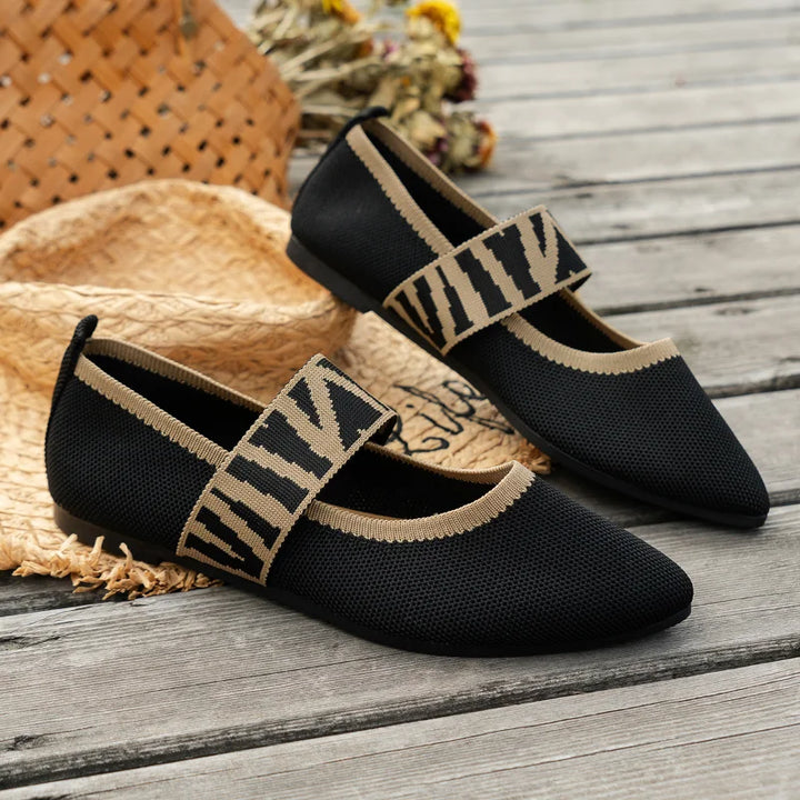 Pointed Toe Flat Loafers – Smooth Strap Silhouette