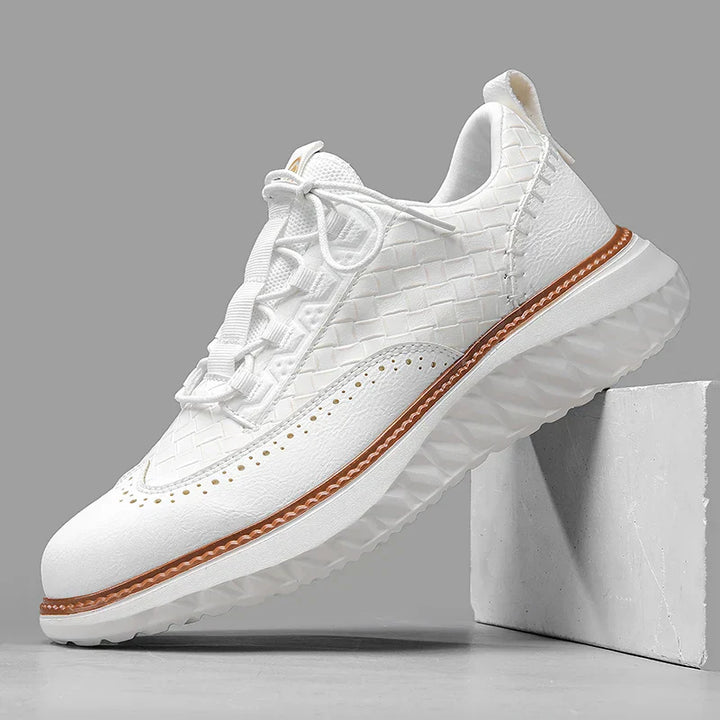 Men's Leather Sneakers – Lightweight Breathable Cushioned Comfort