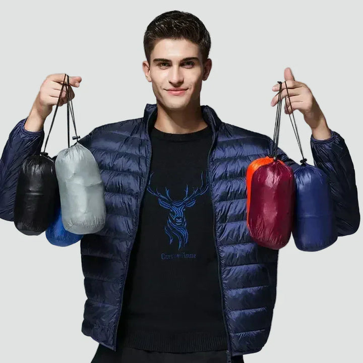 Lightweight Puffer Jacket for Men – Quilted Packable Travel Outerwear