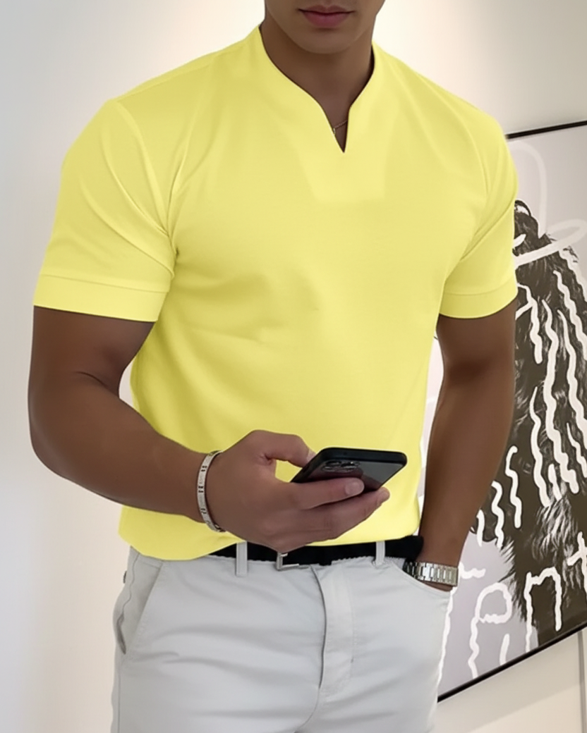 Men’s Cotton Athletic Fit Shirt – Plus Short Sleeve Pocket