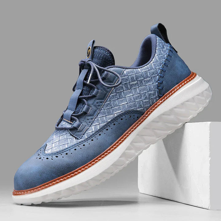 Men's Leather Sneakers – Lightweight Breathable Cushioned Comfort