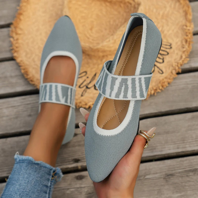 Pointed Toe Flat Loafers – Smooth Strap Silhouette