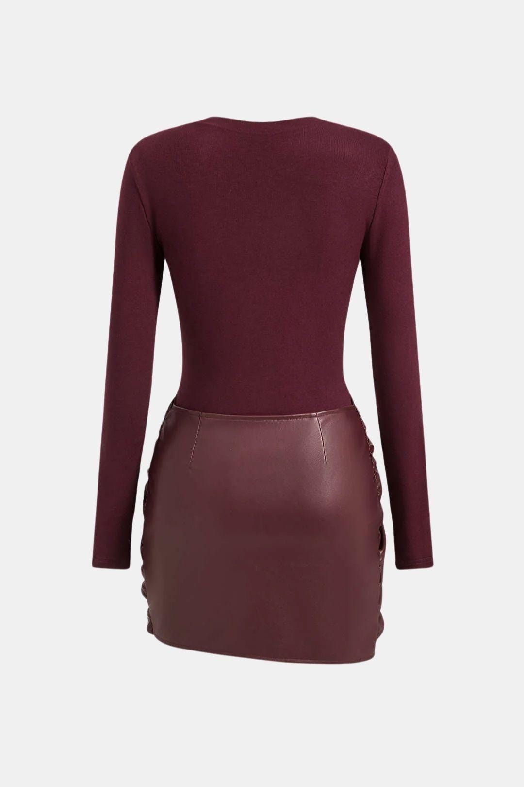 Fitted Mini Dress – Tie Front & Panelled Cut for Women