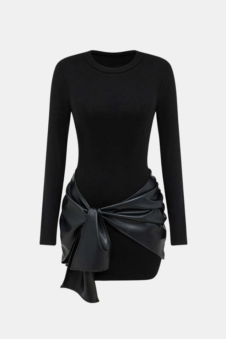 Fitted Mini Dress – Tie Front & Panelled Cut for Women