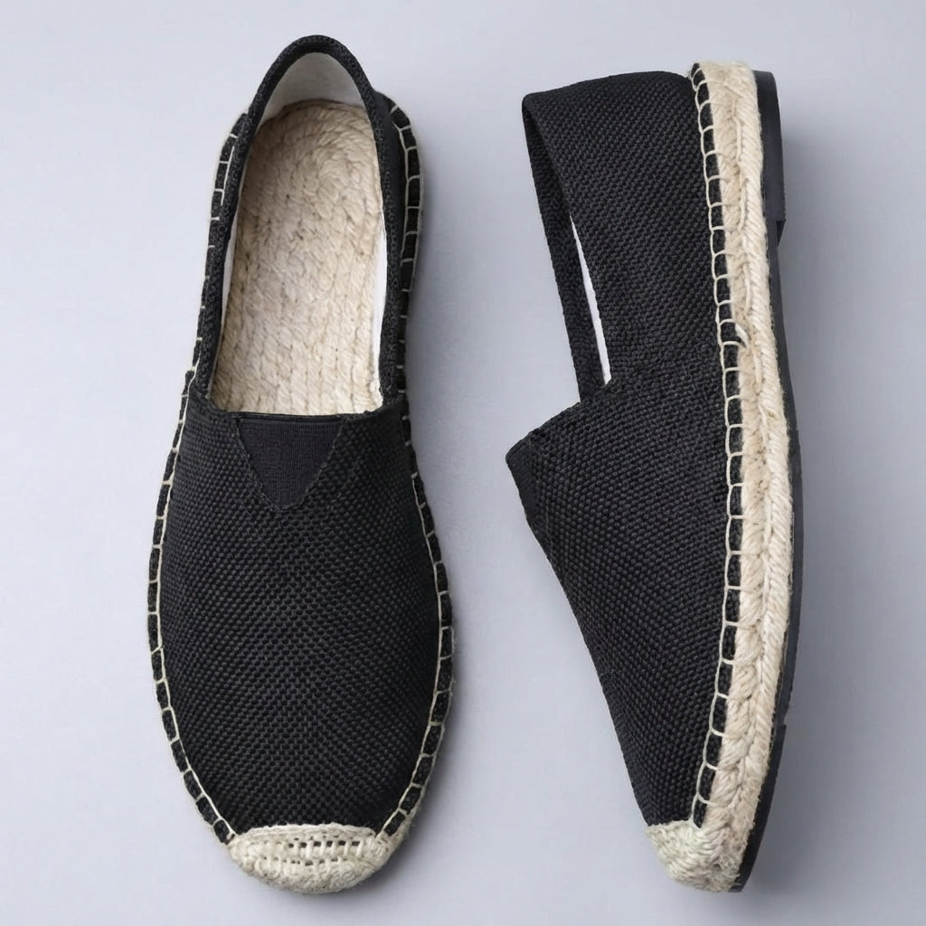 Men's Orthopedic Slip-On Espadrilles Jute Sole – Cushioned Non-Slip