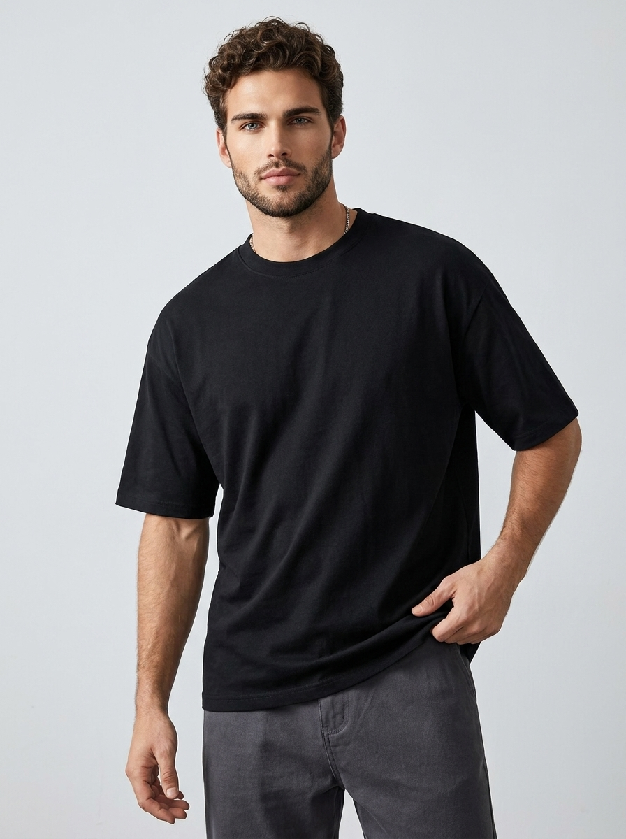 Oversized Cotton T-Shirt | Relaxed Fit for Men & Women