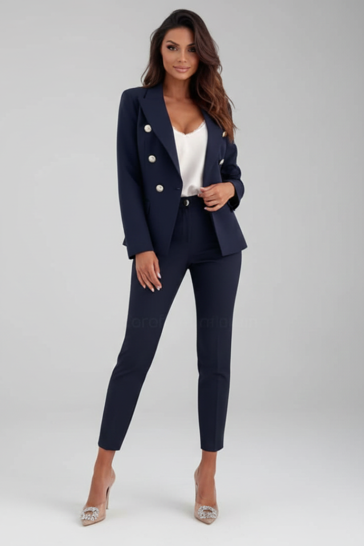 Women's Two-Piece Suit – Double Breasted Blazer & Trousers