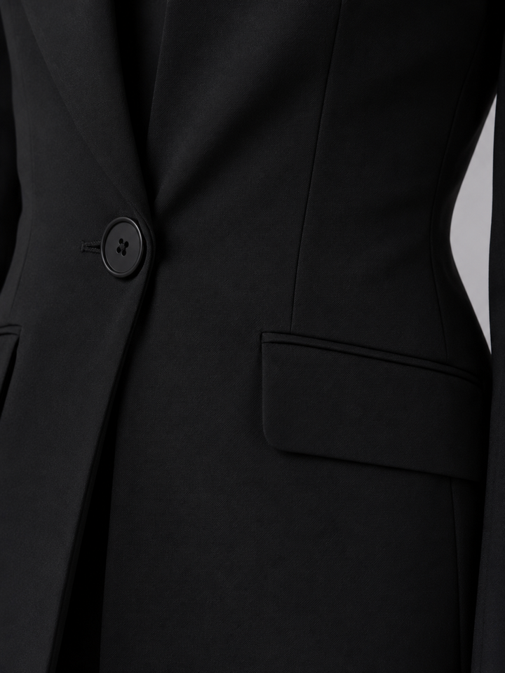Women's Tailored Two Piece Suit – Stand Collar Wide Leg
