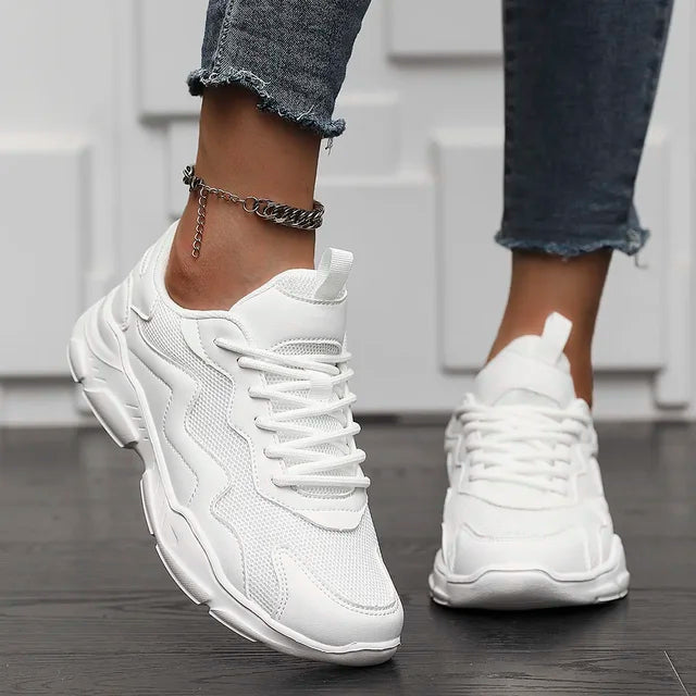 Chunky Sneakers for Women – Breathable Mesh Platform Sole