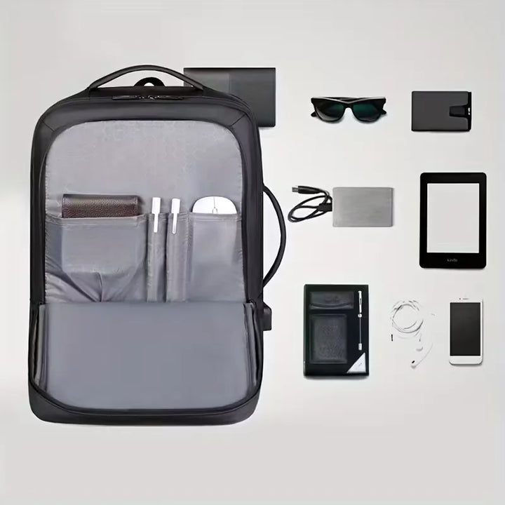 Backpack with USB Charging Port – Multi-Compartment Mens Bag
