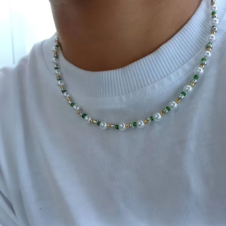 Faux Pearl Beaded Necklace | & Accents | Adjustable