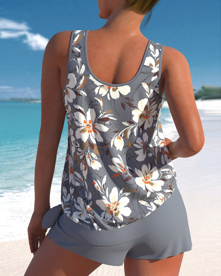 Tankini Two-Piece Swimsuit for Women – Loose Fit Camisole Top