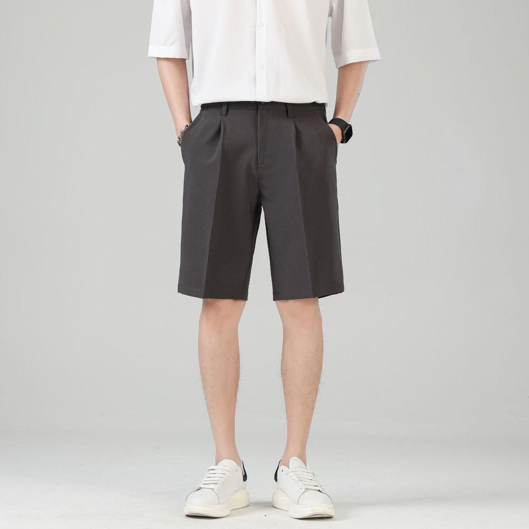 Men's Pleat Front Chino Shorts – Straight Leg Smart Casual