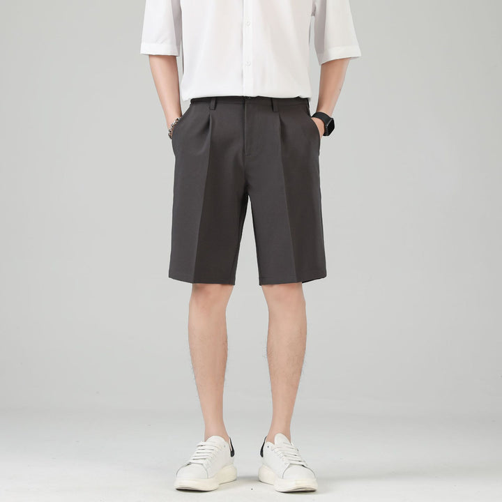 Men's Pleat Front Chino Shorts – Straight Leg Smart Casual