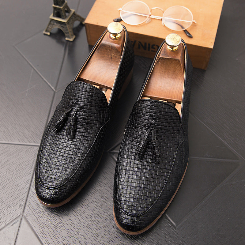 Men's Loafers – Croc-Embossed Tassel Slip-On Dress Shoes