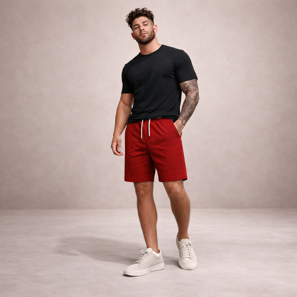 Men's Linen Summer Shorts – Relaxed Fit Drawstring Waist