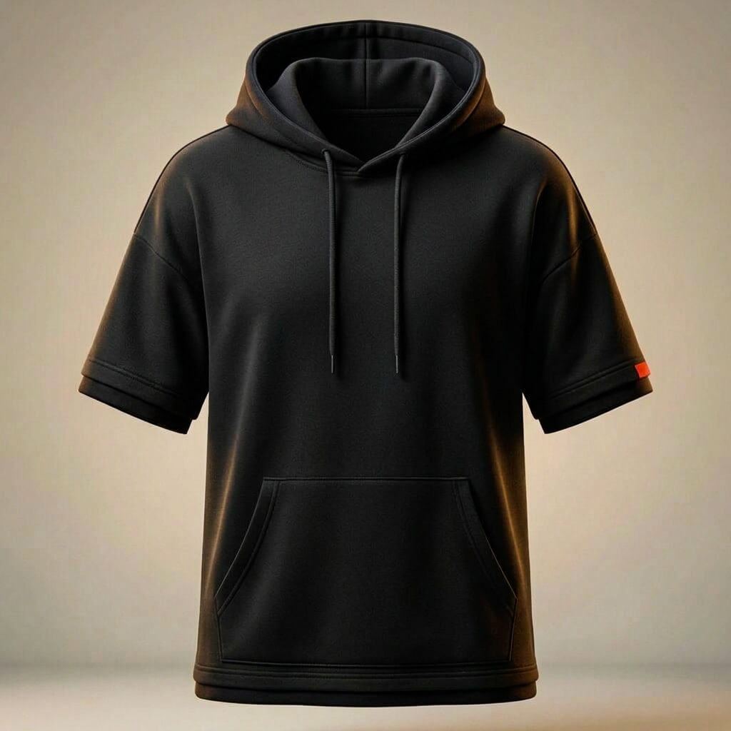 Men's Peruvian Cotton Hooded T-Shirt – Relaxed Fit Kangaroo Pocket
