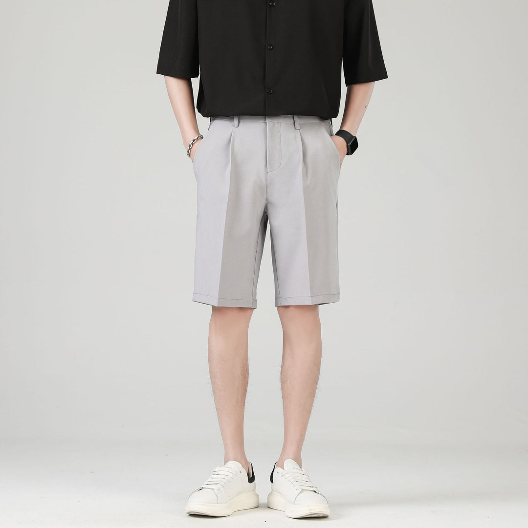 Men's Pleat Front Chino Shorts – Straight Leg Smart Casual