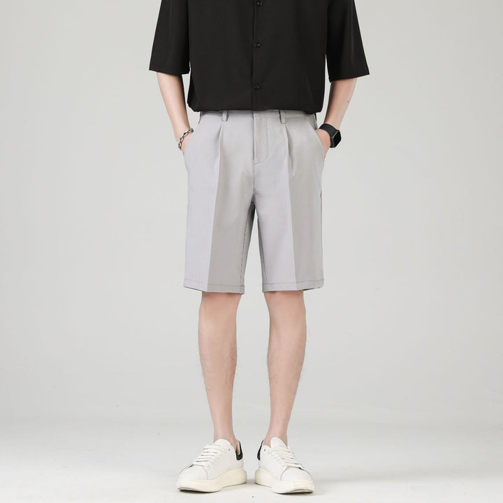 Men's Pleat Front Chino Shorts – Straight Leg Smart Casual