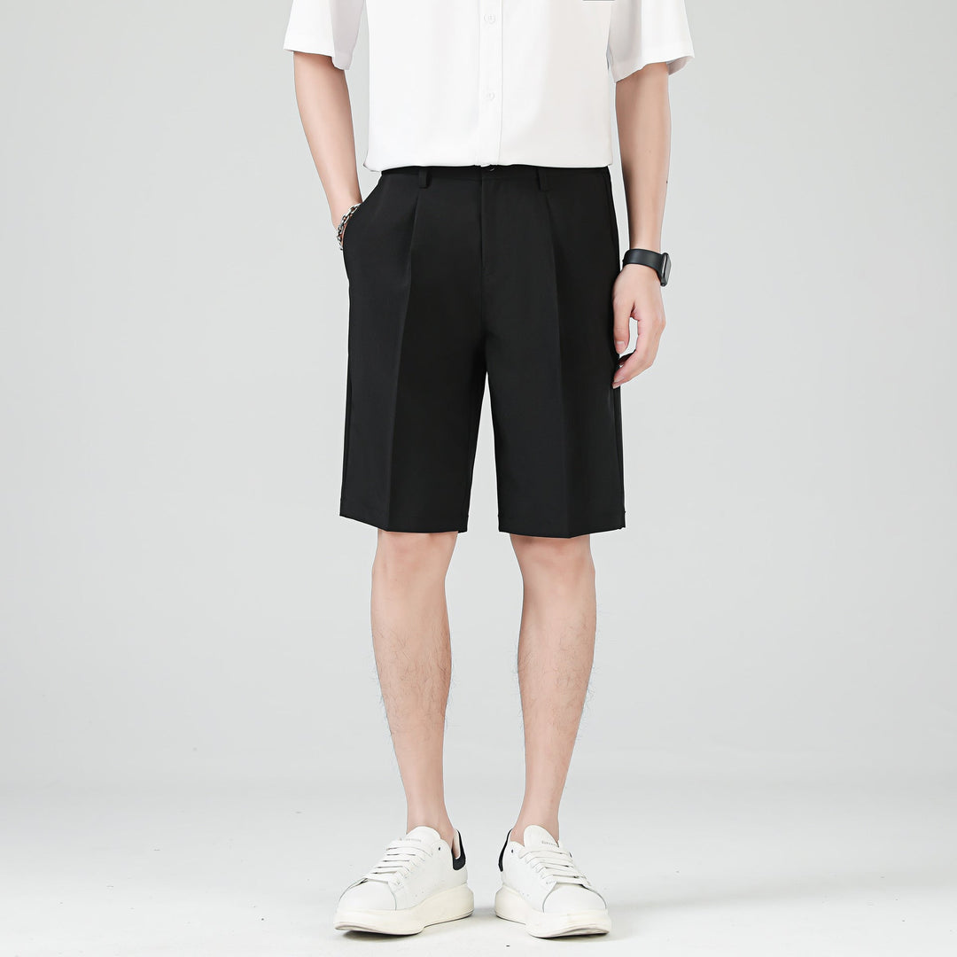 Men's Pleat Front Chino Shorts – Straight Leg Smart Casual