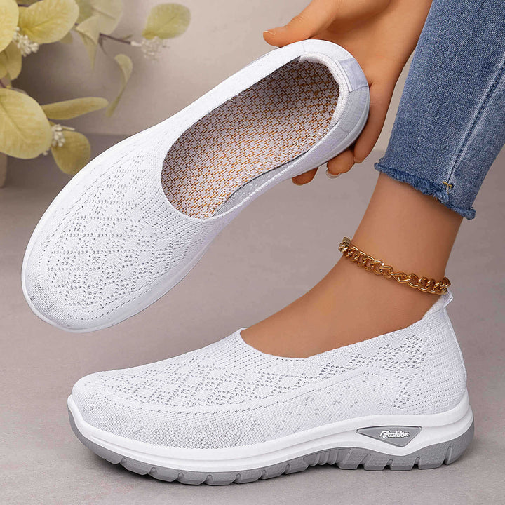 Women's Mesh Slip-On Flats – Lightweight Soft-Sole Design
