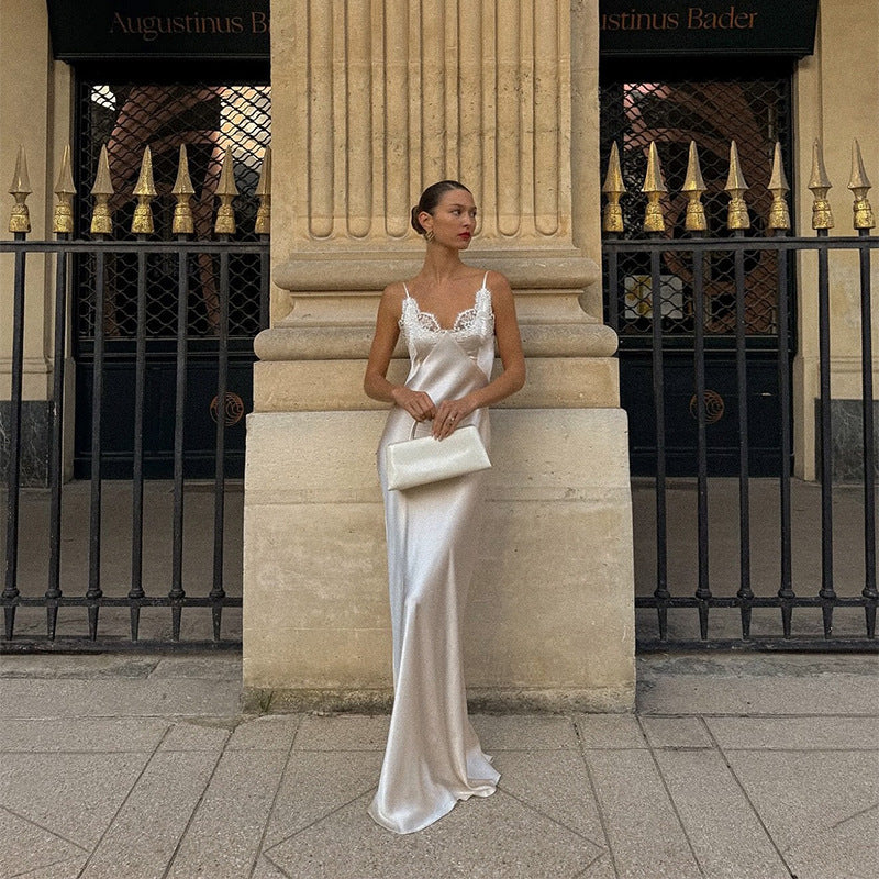 2008 maxi dress Satin with Lace Accents | Flowy Elegant Long Dress for Women | Wedding Guest & Formal Wear SIZE:2/3Y (26) Garment Measurements How to Plus Size Sequin Wrap cute long dresses