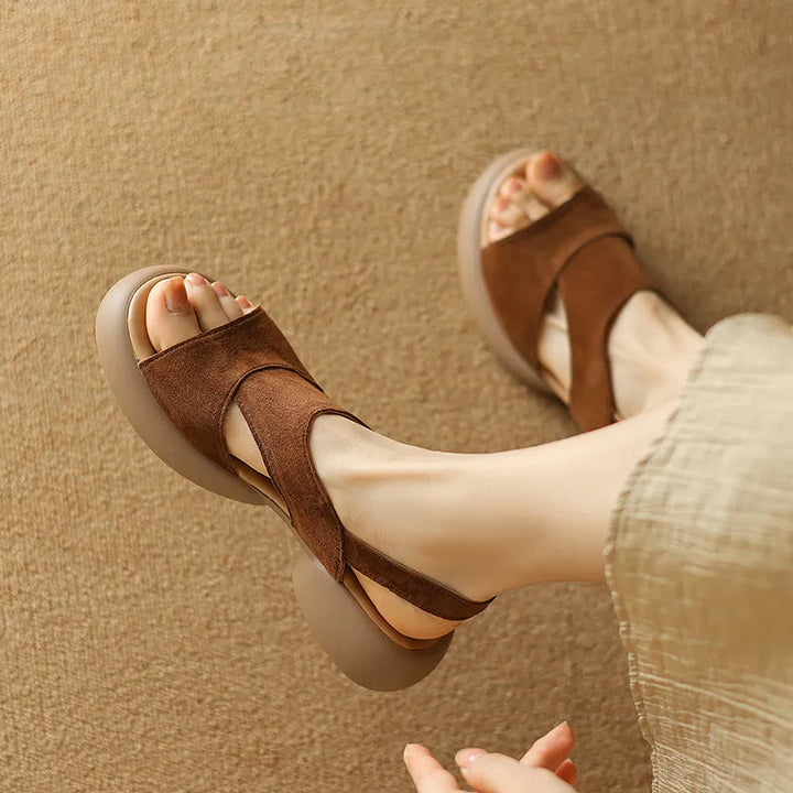Women's Flat Sandals – Adjustable Strap & Non-Slip Sole