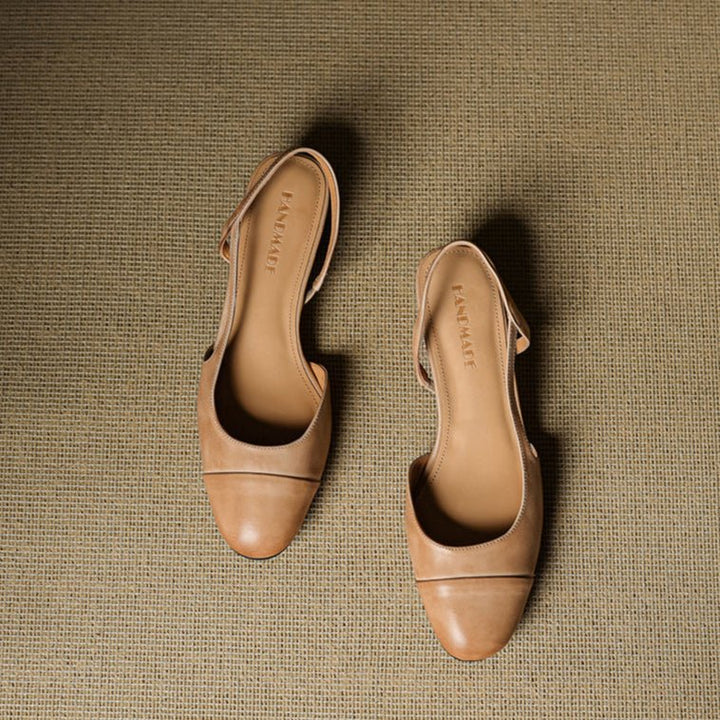 Slingback Pumps Women – Almond Toe Low Heel