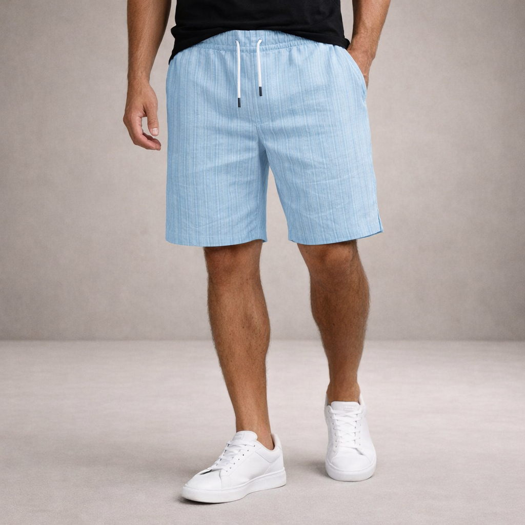 Men's Linen Summer Shorts – Relaxed Fit Drawstring Waist