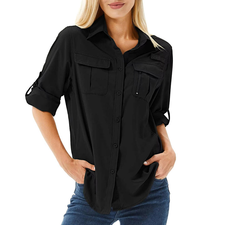 Women's Utility Safari Shirt – Roll Sleeve & Pocket Detail