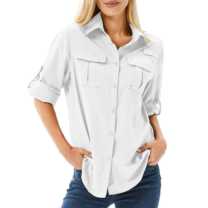 Women's Utility Safari Shirt – Roll Sleeve & Pocket Detail