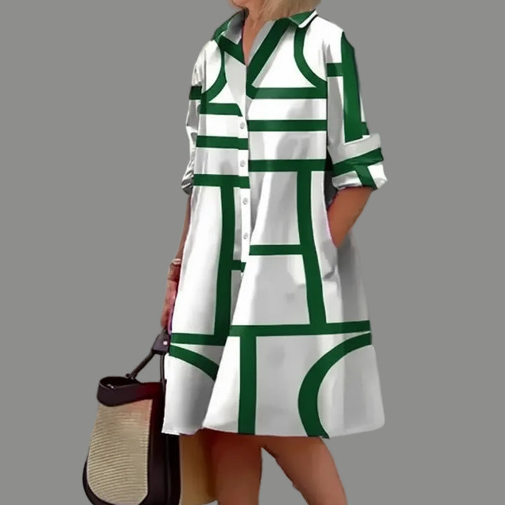 Floral Midi Dress – 3D Print Stretch Women&