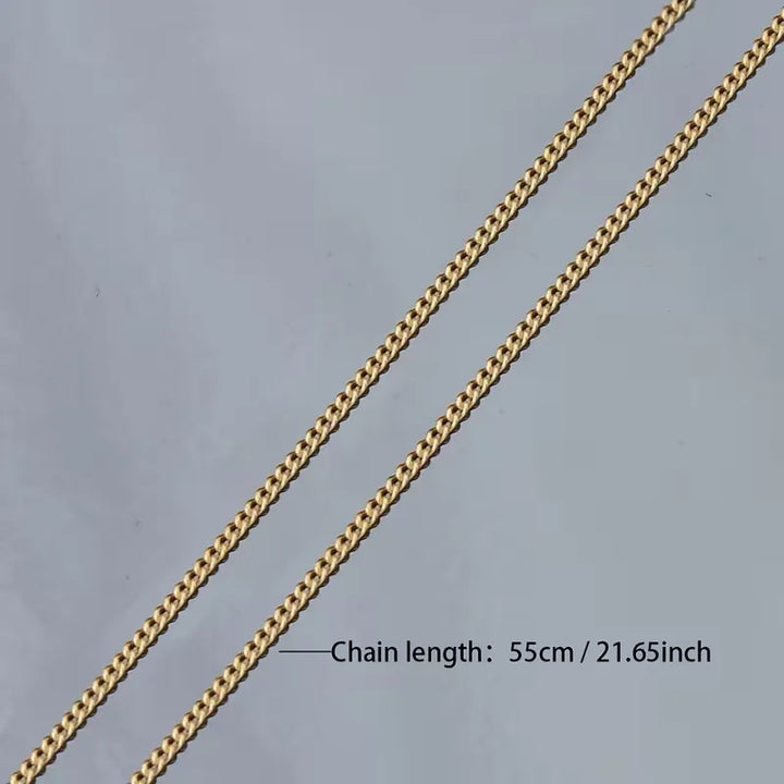 Men's Chain Necklace – Slim Minimalist Metal Link Design