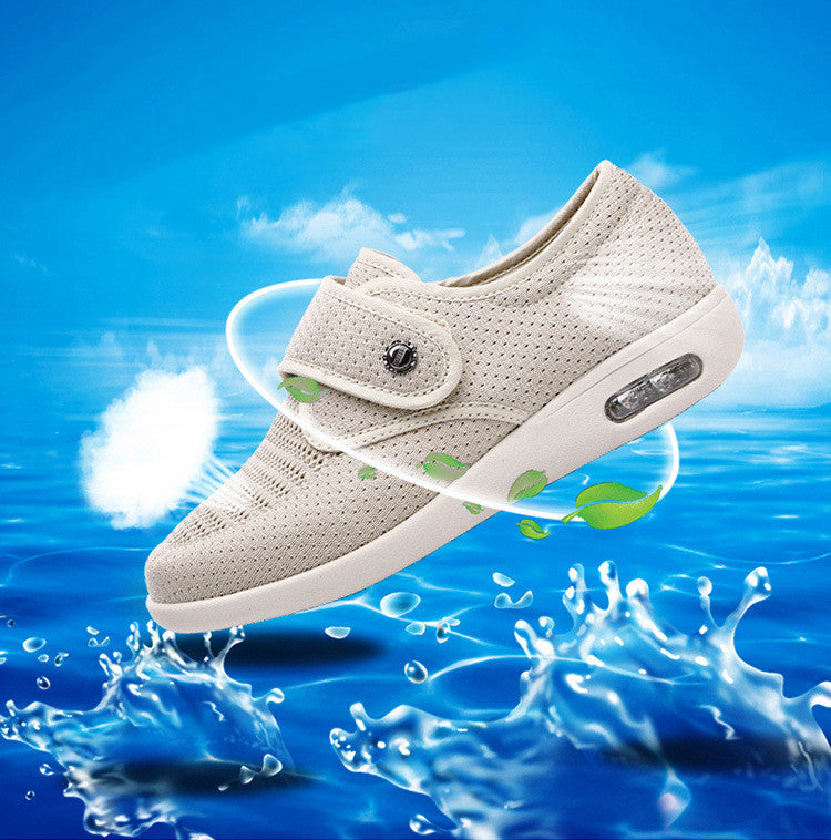 Women's Orthopedic Sneakers – Velcro Strap & Air-Cushioned Sole
