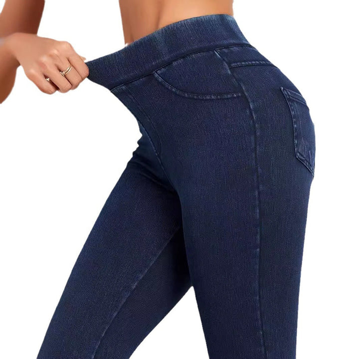 Women's High Waist Skinny Jeggings – Pull-On Stretch Denim Look