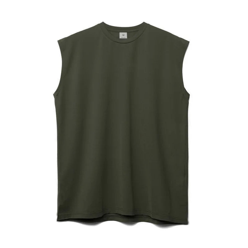 Men's Sleeveless Tank Top – Minimalist Crew Neck Summer Vest