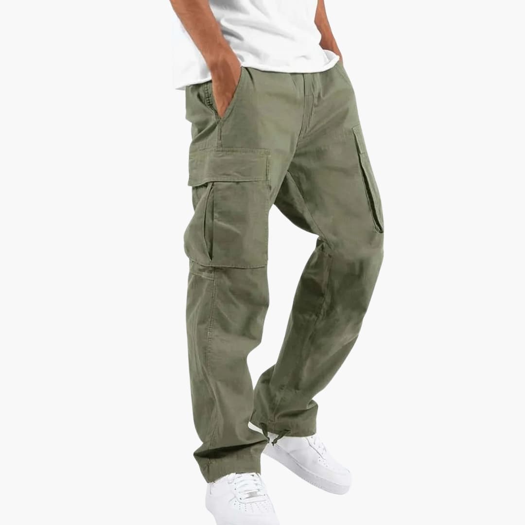 Men's Cargo Pants – Wide Leg Relaxed Fit with Pockets