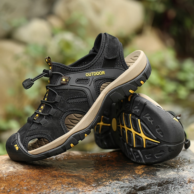 Men's Hiking Sandals Closed Toe – Adjustable Fit & Trail Grip