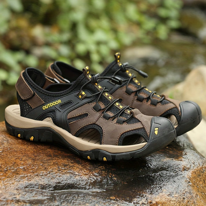 Men's Hiking Sandals Closed Toe – Adjustable Fit & Trail Grip