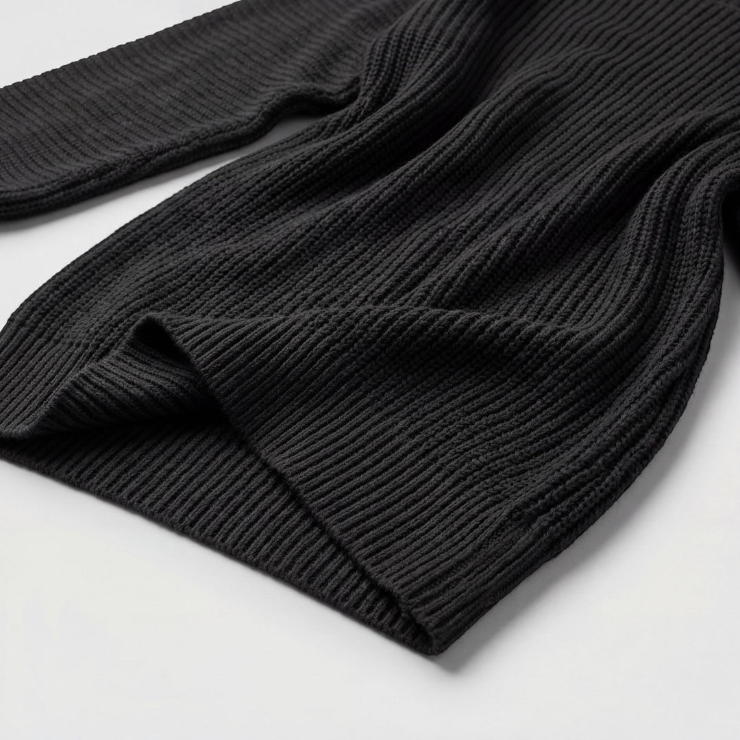 Women's Textured Knit Mini Sweater Dress – Off-Shoulder Lantern