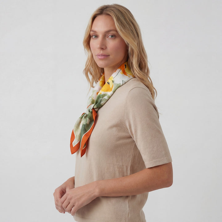 Women's Silky Satin Square Scarf – Elegant Hair Neck Bag Accessory