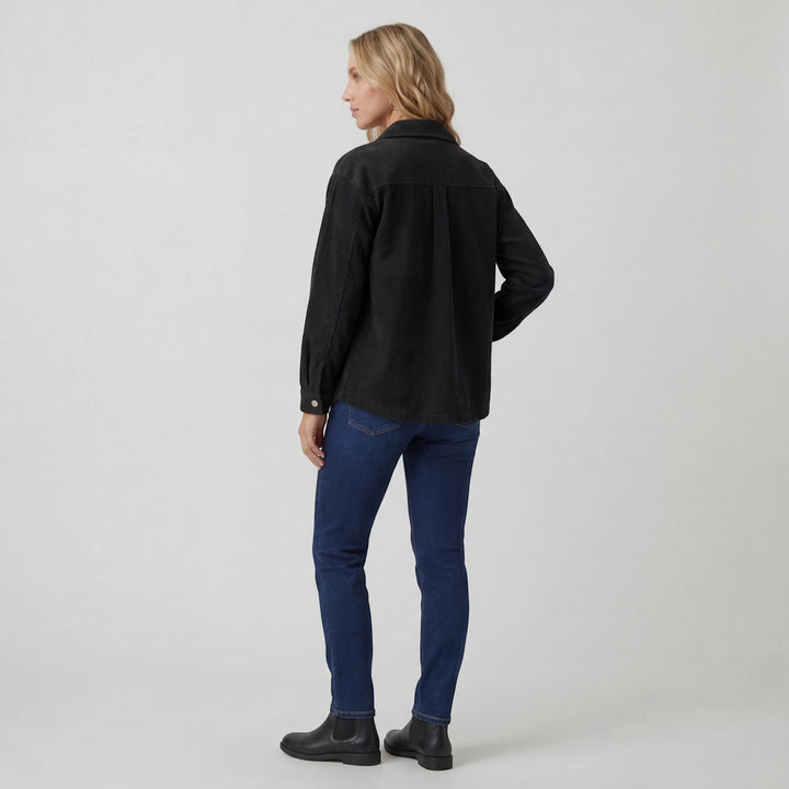 Women's Corduroy Overshirt – Button Front Relaxed Fit Long Sleeve