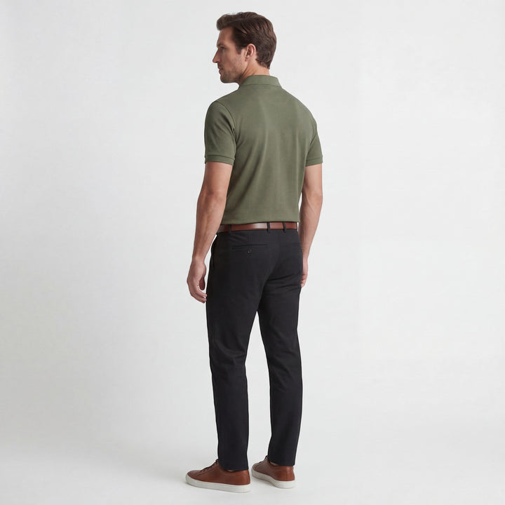 Men's Mercerized Cotton Polo Shirt Short Sleeve – Slim Fit Classic