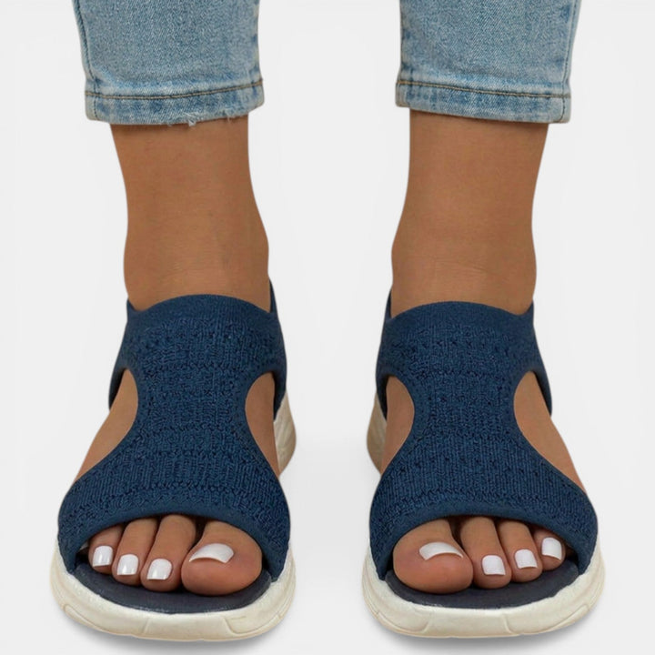 Women's Knit Orthopedic Sandals – Cushioned Platform Slip-On