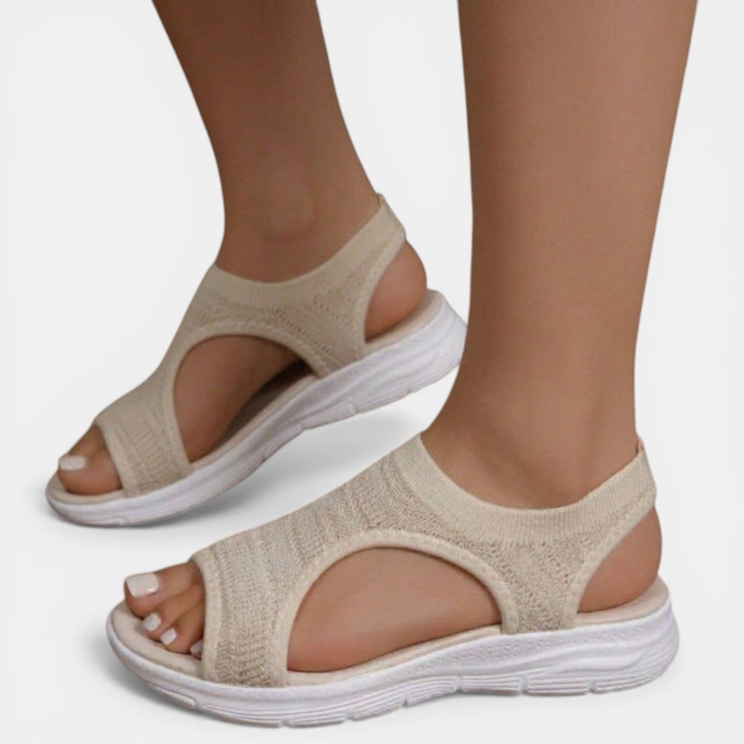 Women's Knit Orthopedic Sandals – Cushioned Platform Slip-On