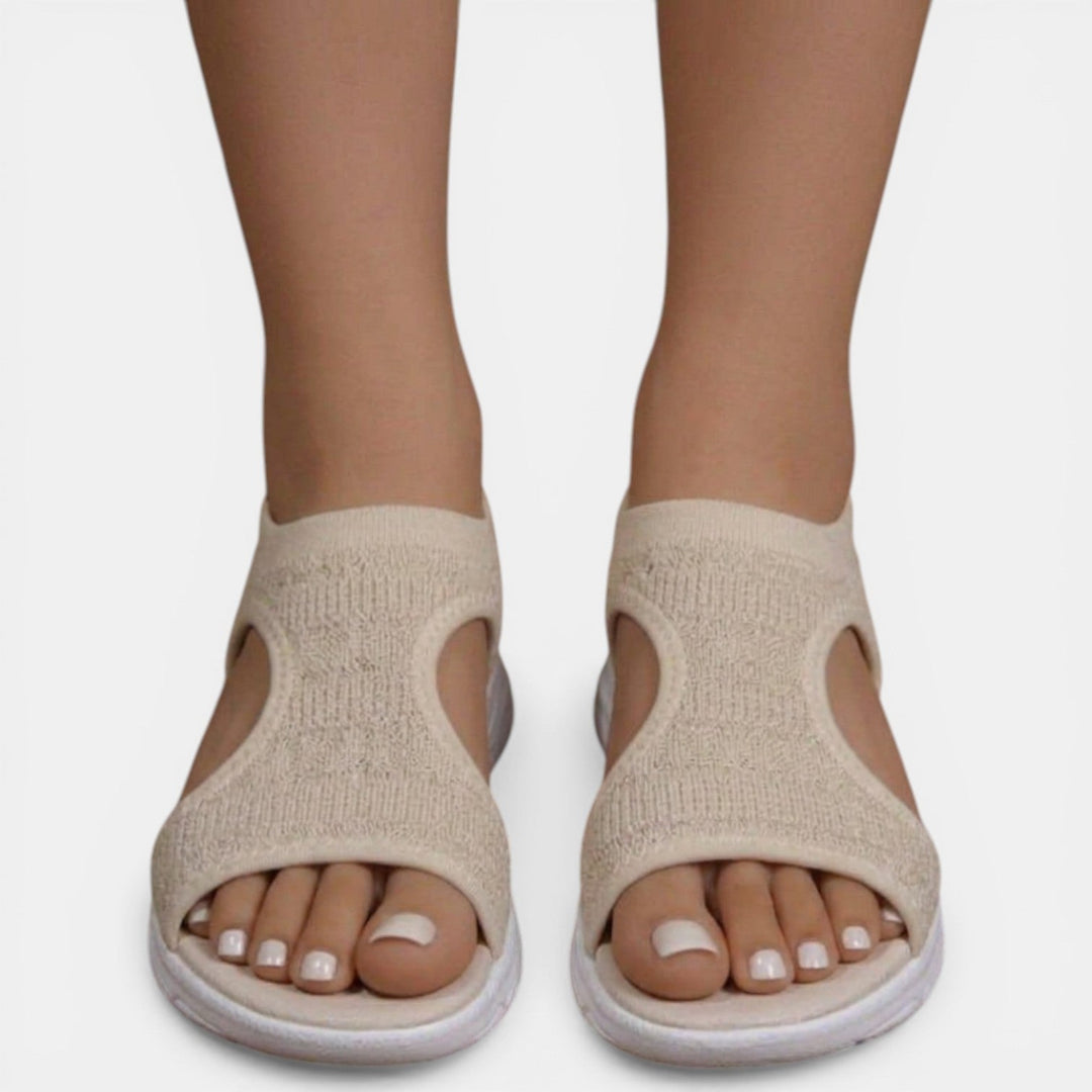 Women's Knit Orthopedic Sandals – Cushioned Platform Slip-On