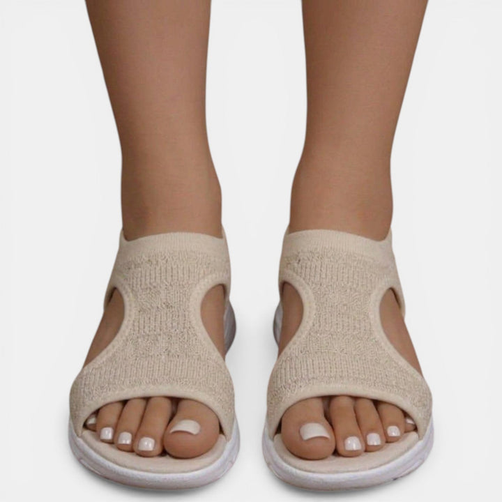 Women's Knit Orthopedic Sandals – Cushioned Platform Slip-On