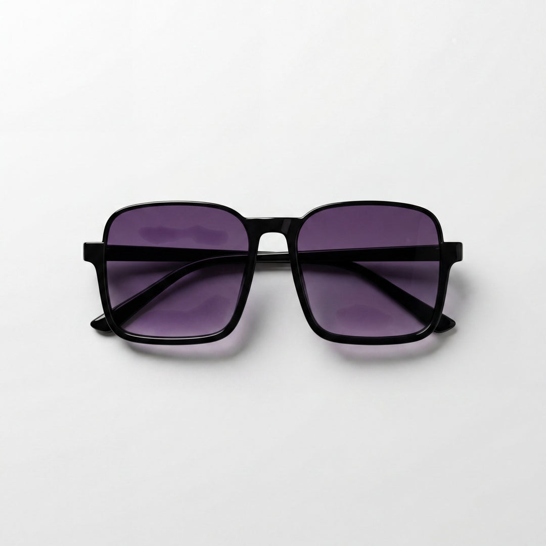 Women's Retro Square Semi-Rimless Sunglasses – PC Lens Oversized Frame