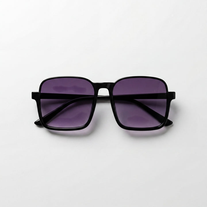 Women's Retro Square Semi-Rimless Sunglasses – PC Lens Oversized Frame