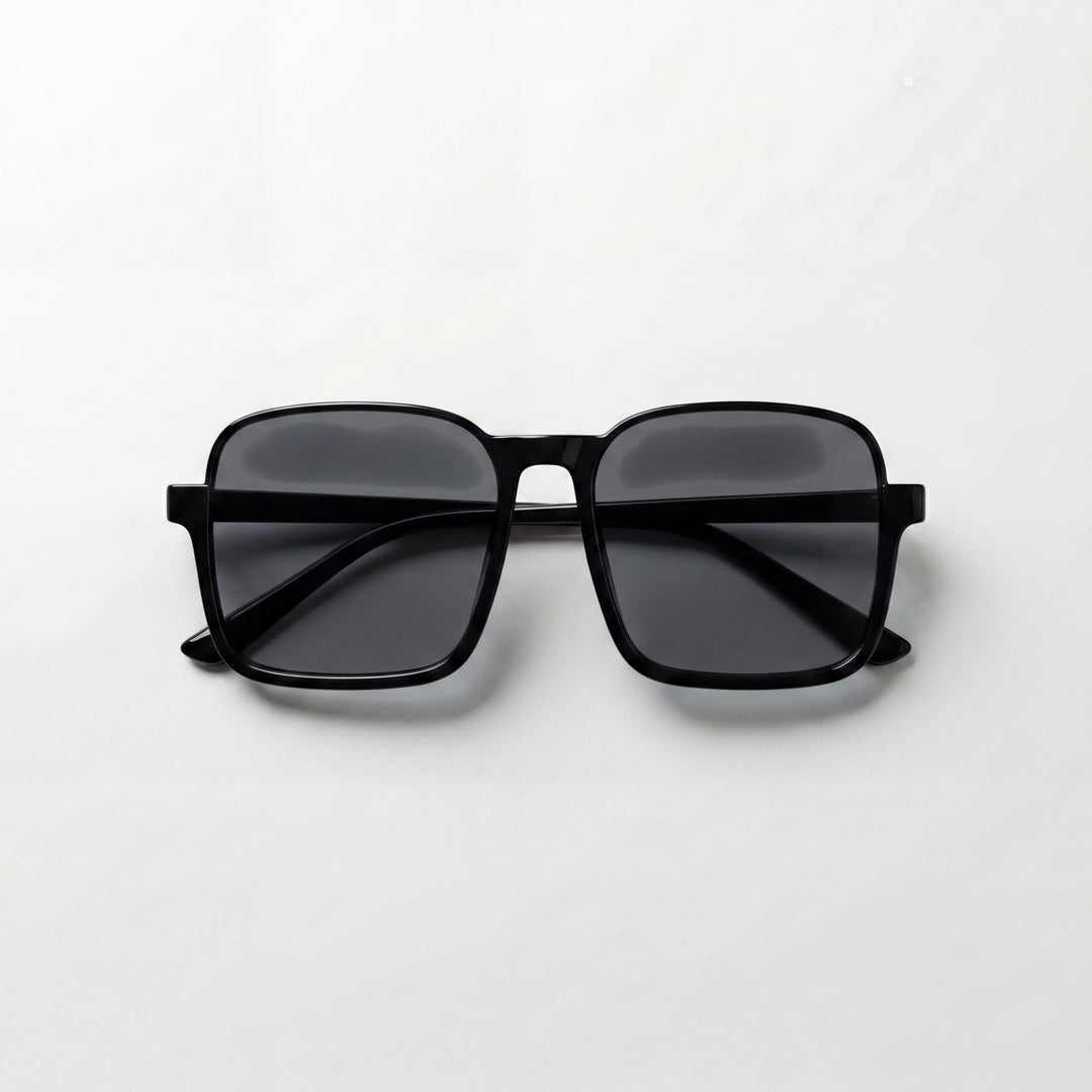 Women's Retro Square Semi-Rimless Sunglasses – PC Lens Oversized Frame
